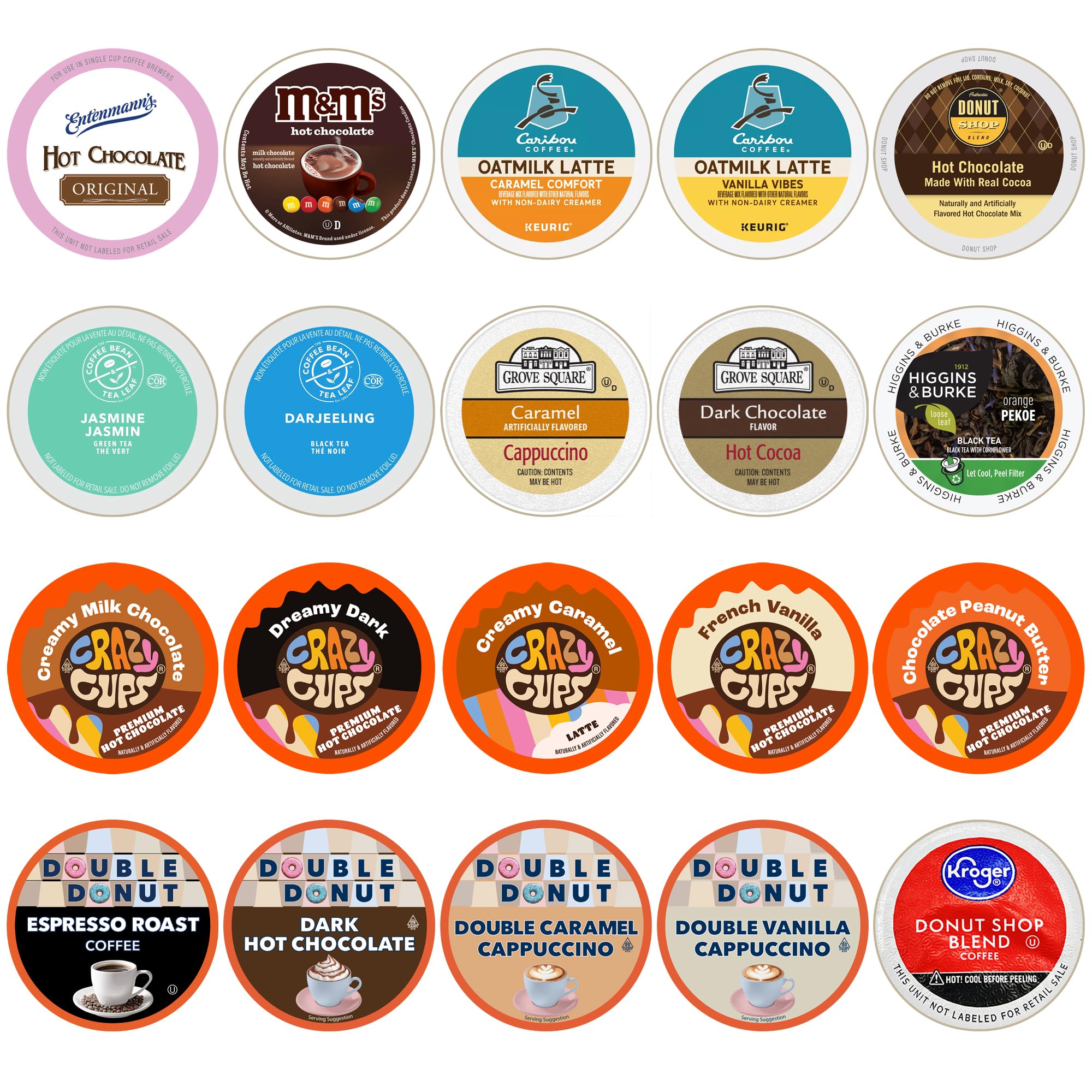 Perfect Samplers Hot Chocolate & Cappuccino Pods Variety Pack for Keurig K Cups Brewers, Coffee Gift Set, 10 Count
Perfe