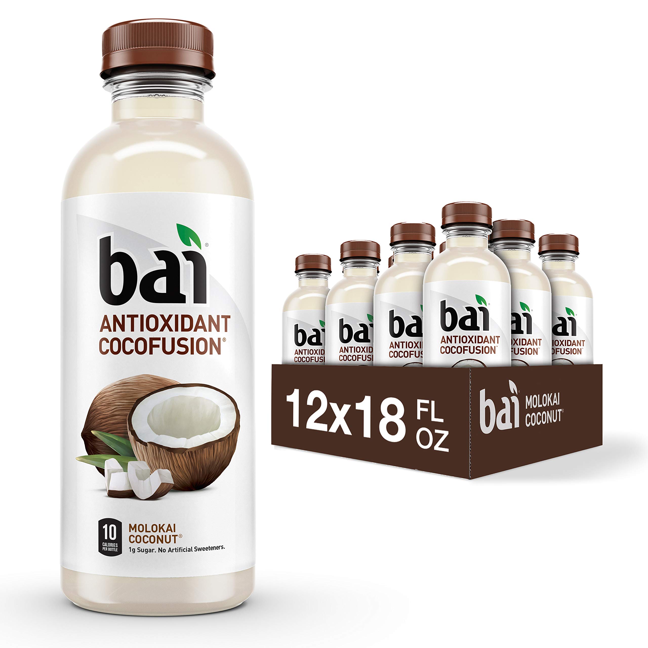 Molokai Bai Antioxidant Infused Coconut Water, 18 Fl Oz Bottles, 12 Count for Health-Conscious Consumers